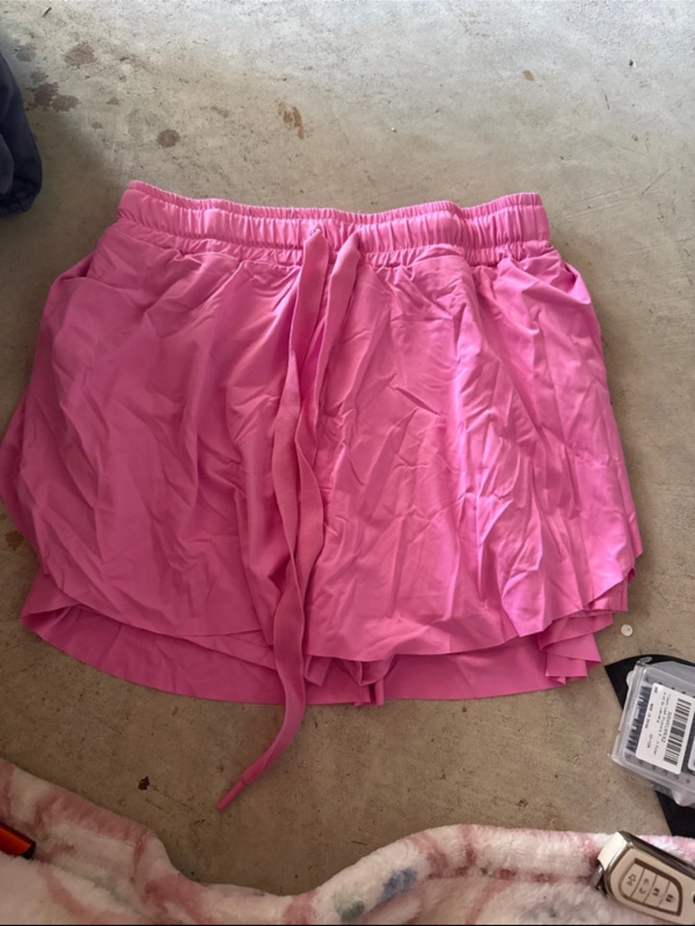 Women’s Pink Drawstring Athletic Skort